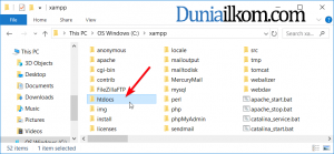 Folder htdocs XAMPP