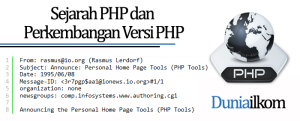 Sejarah PHP dan Perkembangan Versi PHP