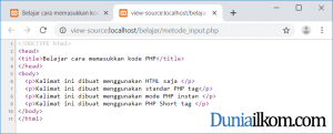 Source code setting short_open_tag sudah aktif