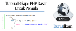 Tutorial Belajar PHP Dasar Untuk Pemula