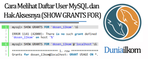 Cara Melihat Daftar User MySQL dan Hak Aksesnya (SHOW GRANTS FOR)