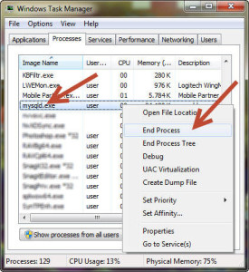 Cara Menghentikan MySQL Server dari Task Manager