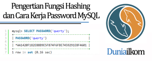 Tutorial MySQL Pengertian Fungsi Hashing dan Cara Kerja Password MySQL