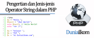 Pengertian dan Jenis-jenis Operator String dalam PHP