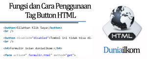 Tutorial Form HTML - Fungsi dan Cara Penggunaan Tag Button HTML