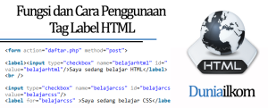 Tutorial Form HTML - Fungsi dan Cara Penggunaan Tag Label HTML