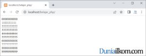 Cara Penulisan Perulangan For PHP - 2