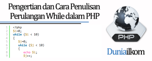 Tutorial Belajar PHP - Pengertian dan Cara Penulisan Perulangan While dalam PHP