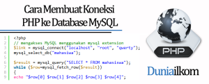 Tutorial Belajar PHP Lanjutan Cara Membuat Koneksi PHP ke Database MySQL