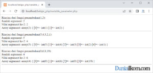 Tutorial Belajar PHP - Pengertian Variable Parameter