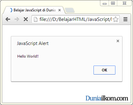 Cara Memasukkan kode JavaScript ke dalam HTML - tag script