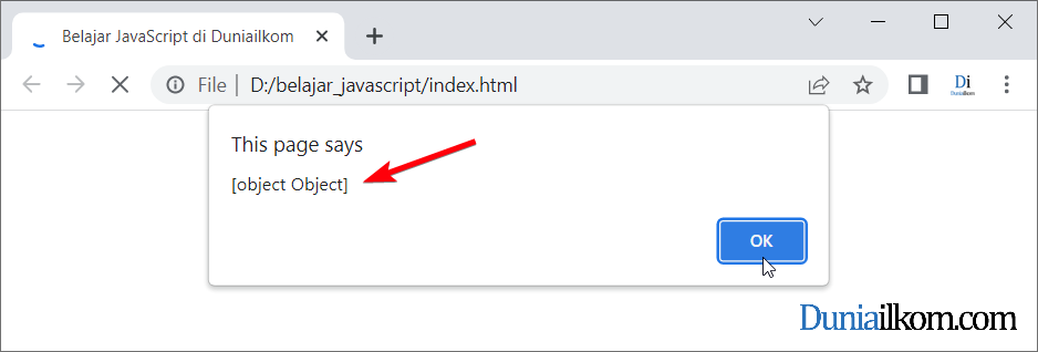 Cara Menampilkan Hasil Program JavaScript - alert