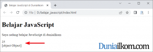 Cara Menampilkan Hasil Program JavaScript - document.write
