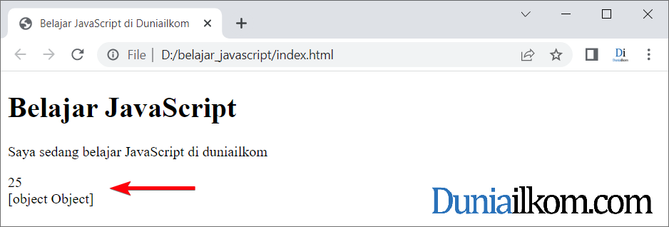Cara Menampilkan Hasil Program JavaScript - document.write