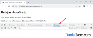 Cara Menampilkan Pesan Error JavaScript - 2