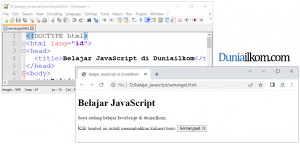 Cara Menjalankan Kode Program JavaScript - 1