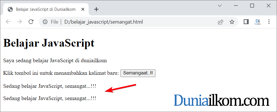 Cara Menjalankan Kode Program JavaScript - 2