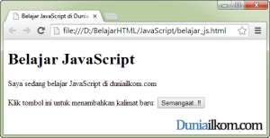 Cara Menjalankan Kode Program JavaScript - Contoh Program