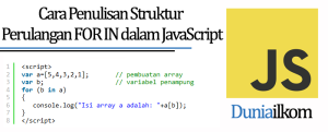 Tutorial Belajar JavaScript - Cara Penulisan Struktur Perulangan FOR IN dalam JavaScript