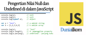 Tutorial Belajar JavaScript - Pengertian Nilai Null dan Undefined di dalam JavaScript