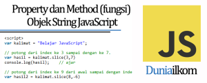 Tutorial Belajar JavaScript - Property dan Method (fungsi) Objek String JavaScript