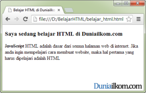 Contoh Cara Membuat Huruf Tercoret ( strikethrough ) dalam HTML - tag s