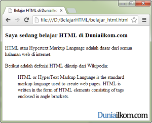 Contoh Cara Membuat Kutipan Panjang dalam HTML - tag blockquote