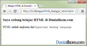 Contoh Cara Membuat Text Tanpa Format dalam HTML - tag code