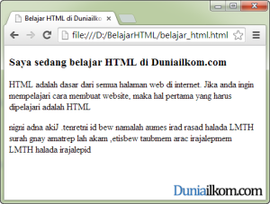 Contoh Cara Merubah Arah Text dalam HTML - tag bdo