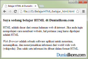 Contoh Penulisan tag dfn dalam HTML