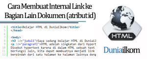 Tutorial HTML Lanjutan - Cara Membuat Internal Link ke Bagian Lain Dokumen (atribut id)