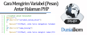 Tutorial Form PHP - Cara Mengirim Variabel (Pesan) Antar Halaman PHP