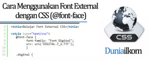 Tutorial Belajar CSS - Cara Menggunakan Font External dengan CSS (@font-face)