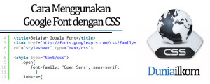 Tutorial Belajar CSS - Cara Menggunakan Google Font dengan CSS