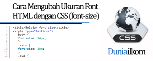 Tutorial Belajar CSS - Cara Mengubah Ukuran Font HTML dengan CSS (font-size)