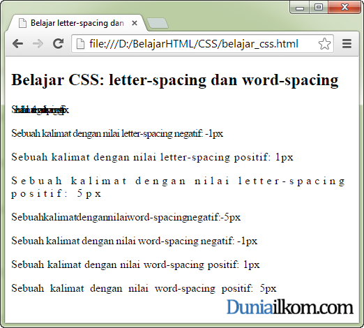 Tutorial Belajar CSS - Contoh Cara Cara Mengatur Lebar 