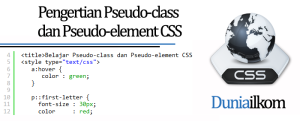 Tutorial Belajar CSS - Pengertian Pseudo-class dan Pseudo-element CSS