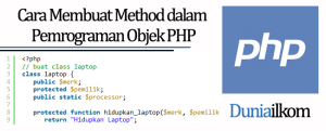 Tutorial Belajar OOP PHP - Cara Membuat Method dalam Pemrograman Objek PHP