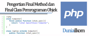 Tutorial Belajar OOP PHP - Pengertian Final Method dan Final Class Pemrograman Objek