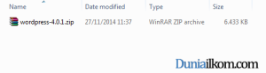Cara Mendownload WordPress - File wordpress