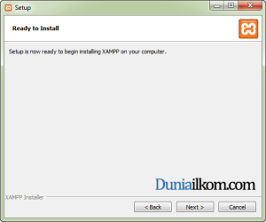 Cara Menginstall XAMPP di Windows - Mulai Proses Instalasi