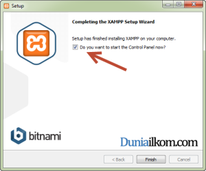 Cara Menginstall XAMPP di Windows - Proses Instalasi Selesai