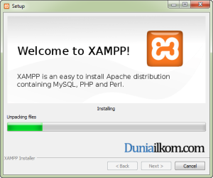 Cara Menginstall XAMPP di Windows - Sedang Proses Instalasi