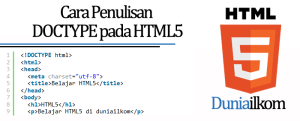 Tutorial Belajar HTML5 - Cara Penulisan DOCTYPE pada HTML5
