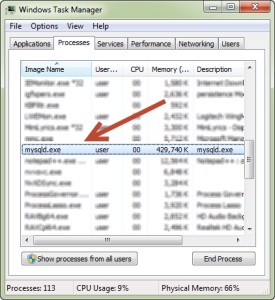 Tutorial Belajar MySQL - Cek mysqld dari Task Manager