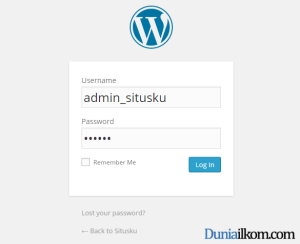 Cara Menginstall WordPress - Cara Login WordPress