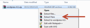 Cara Menginstall WordPress - Extract File WordPress