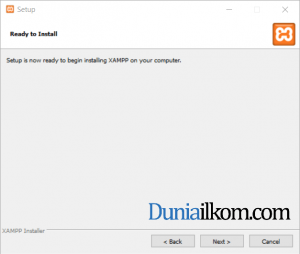 Jendela ready to install XAMPP