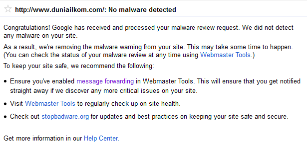 Duniailkom bebas malware