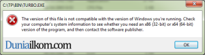 Error Turbo Pascal 7 di sistem Windows 32 dan 64 bit